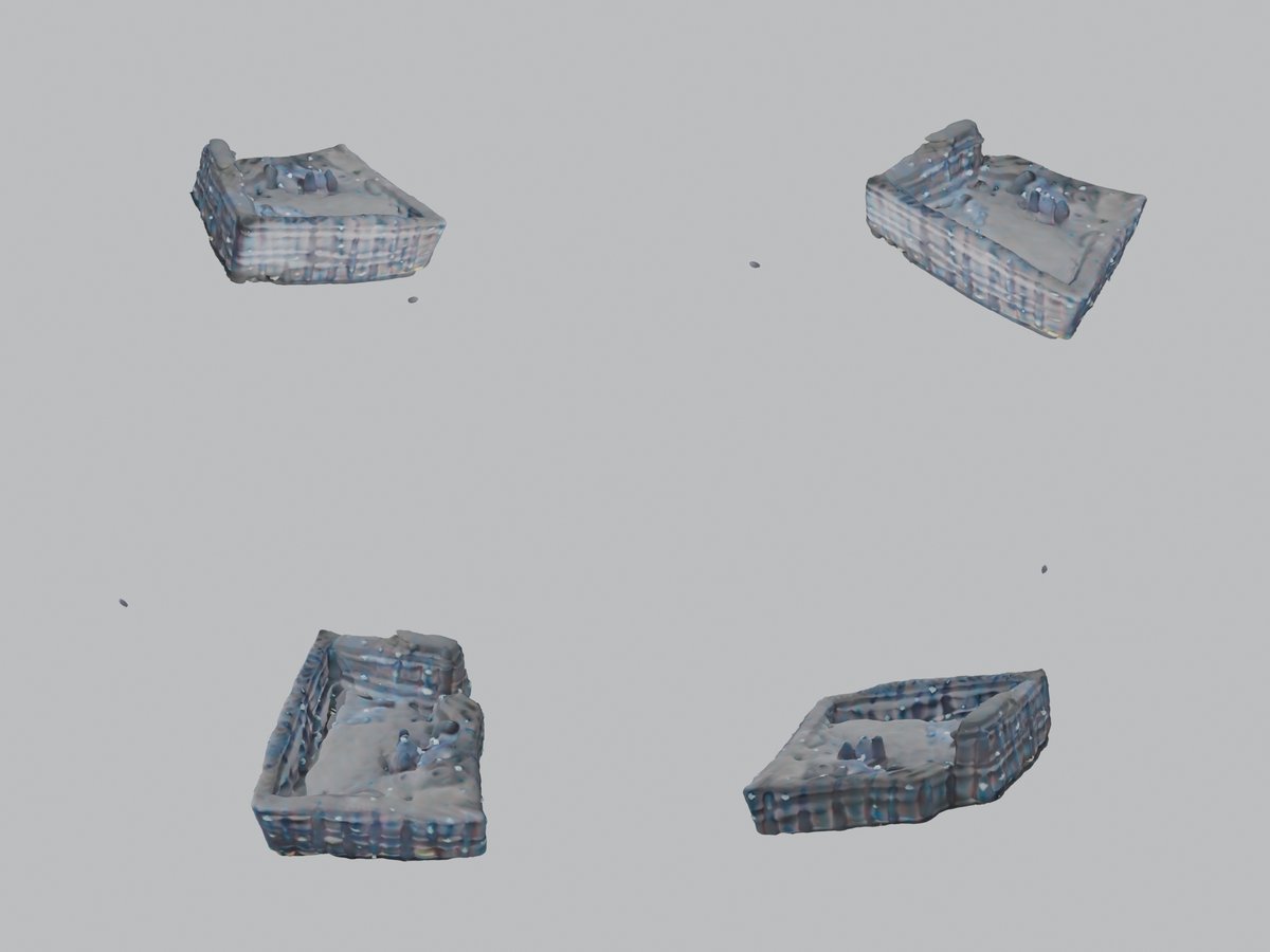 TripoSR mesh from view 1, four directions