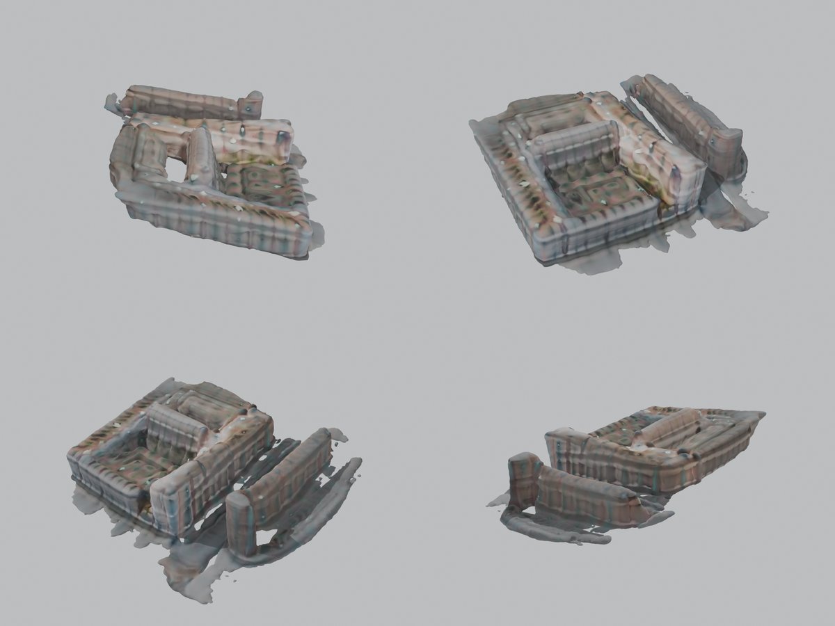TripoSR mesh from view 2, four directions