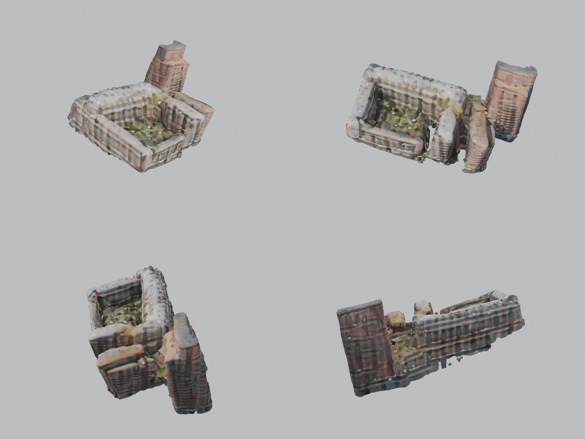 TripoSR mesh from view 3, four directions