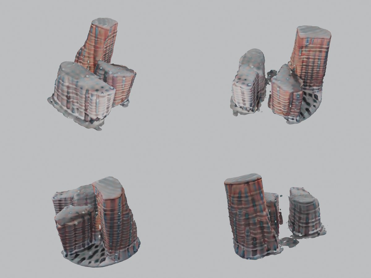 TripoSR mesh from view 4, four directions